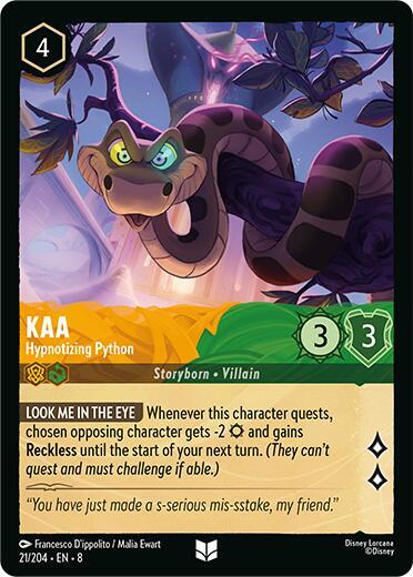 Kaa - Hypnotizing Python - 21/204 - Uncommon - Cold Foil