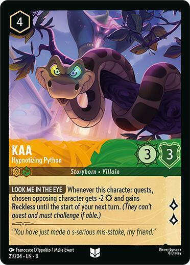 Kaa - Hypnotizing Python - 21/204 - Uncommon - Cold Foil