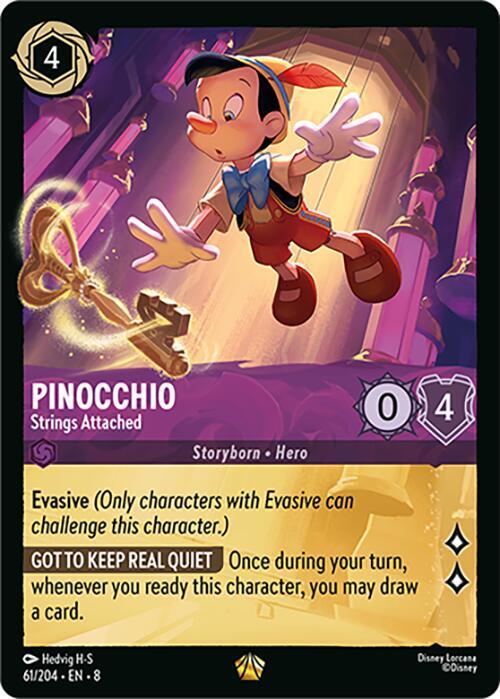 Pinocchio - Strings Attached - 61/204 - Legendary - Cold Foil