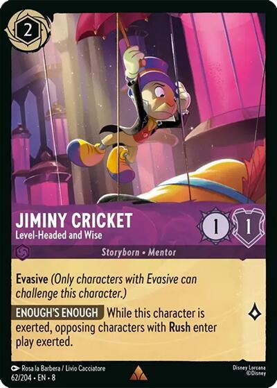 Jiminy Cricket - Level-Headed and Wise - 62/204 - Rare