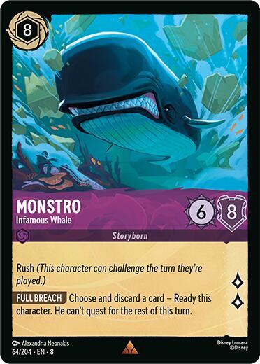 Monstro - Infamous Whale - 64/204 - Rare - Cold Foil