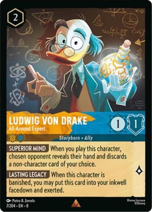 Ludwig Von Drake - All-Around Expert - 7/204 - Rare