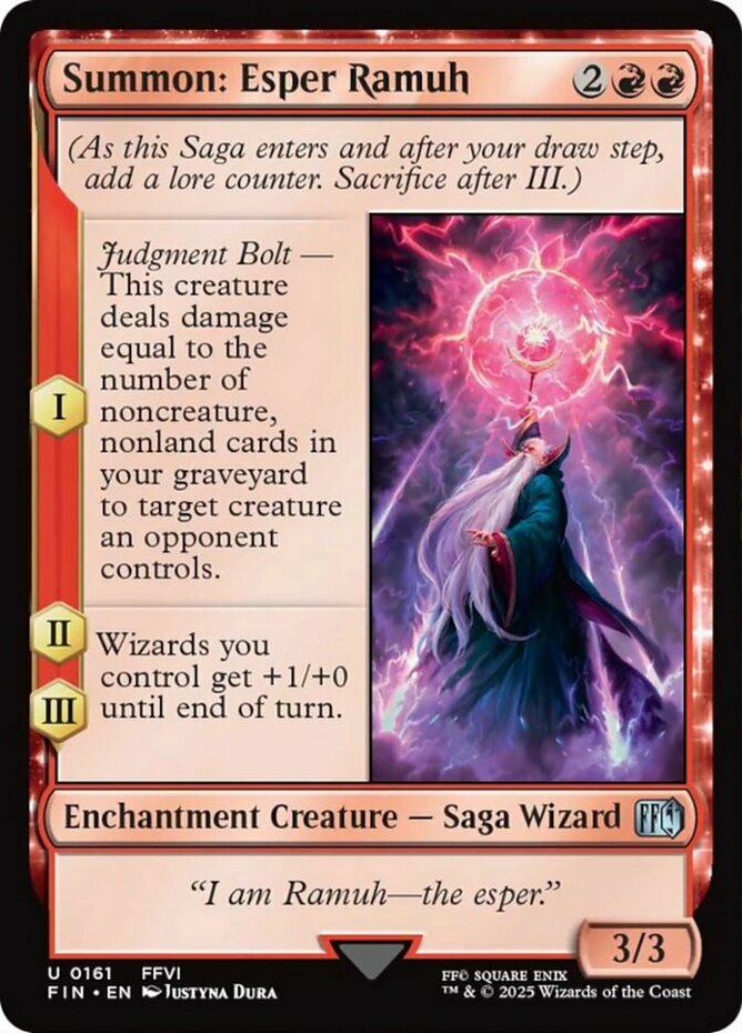 esper final fantasy mtg 1x Summon: Esper Ramuh - Foil MTG Final Fantasy NM Magic Foil