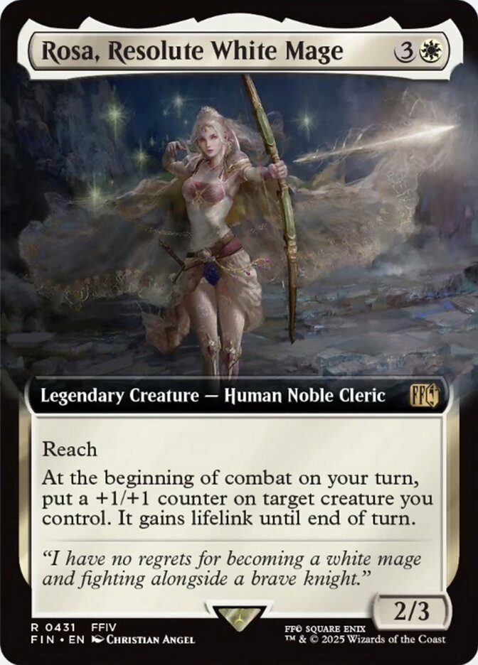 Rosa, Resolute White Mage - Foil - Extended Art