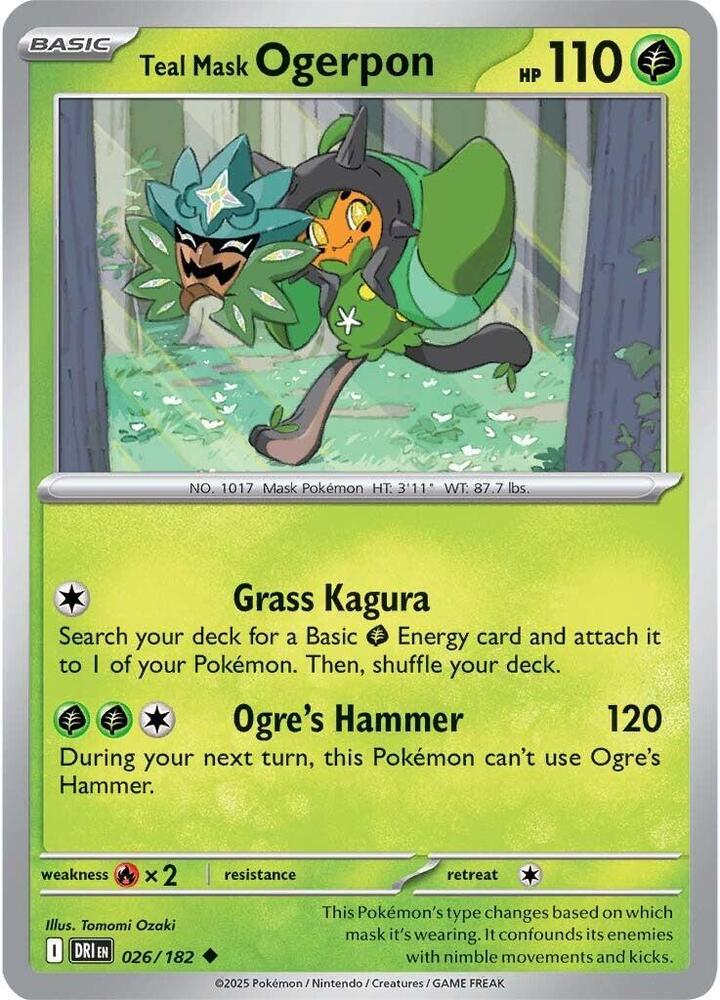 Teal Mask Ogerpon - 026/182 - Uncommon