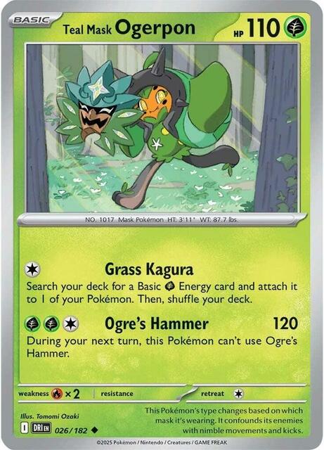 Teal Mask Ogerpon - 026/182 - Uncommon