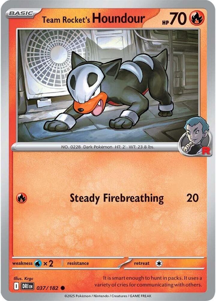 Team Rockets Houndour - 037/182 - Common