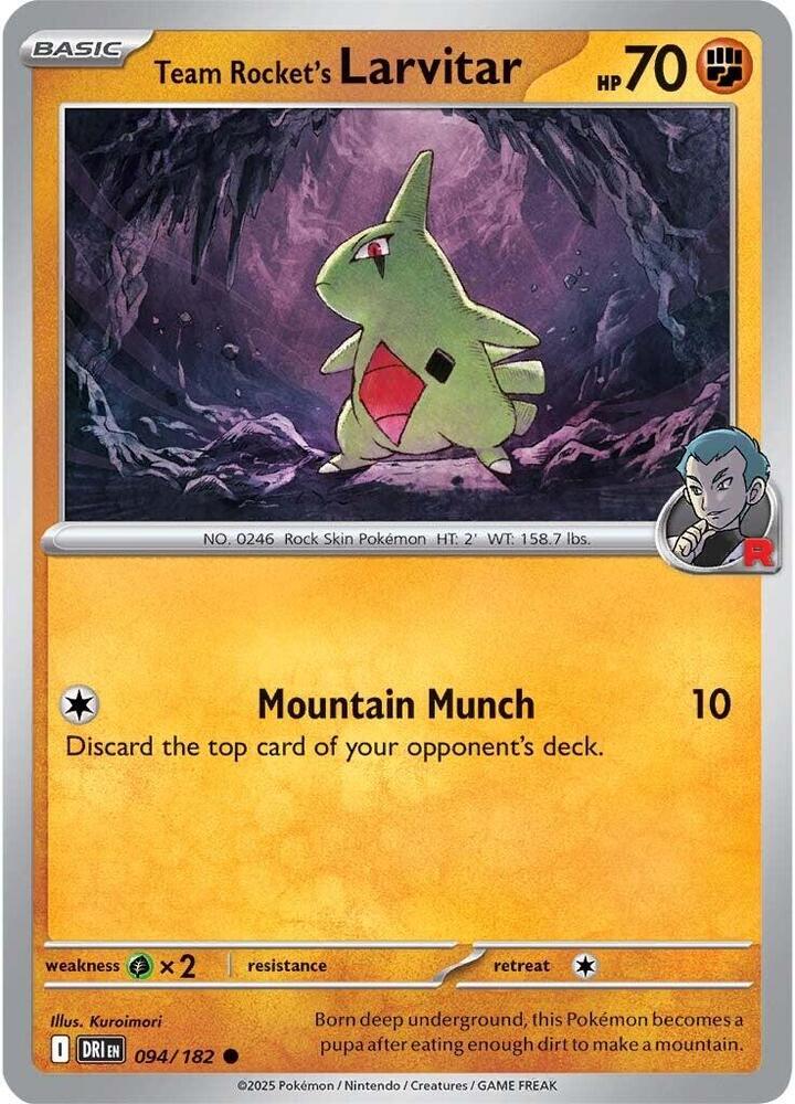Team Rockets Larvitar - 094/182 - Common