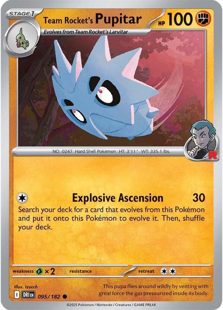 Team Rockets Pupitar - 095/182 - Common