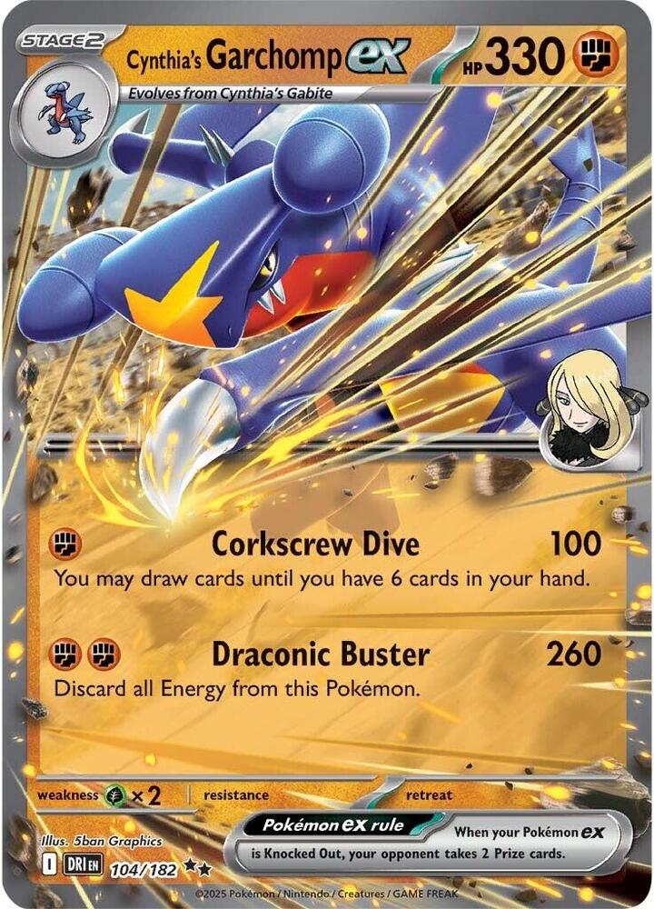 Cynthias Garchomp ex - 104/182 - Double Rare