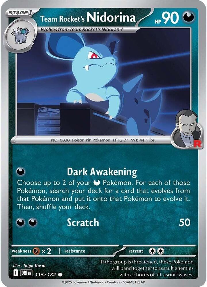 Team Rockets Nidorina - 115/182 - Common