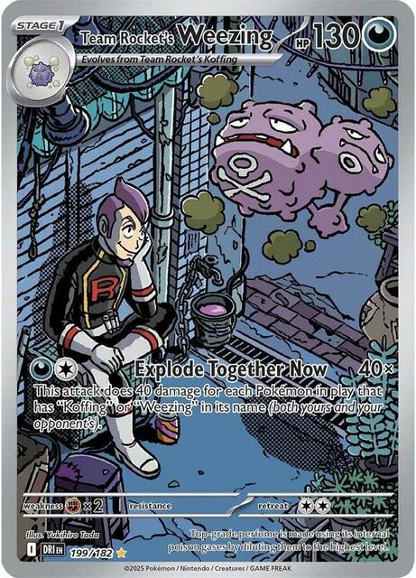 Team Rocket's Weezing - 199/182 - Illustration Rare