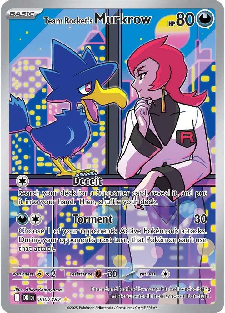 Team Rockets Murkrow - 200/182 - Illustration Rare