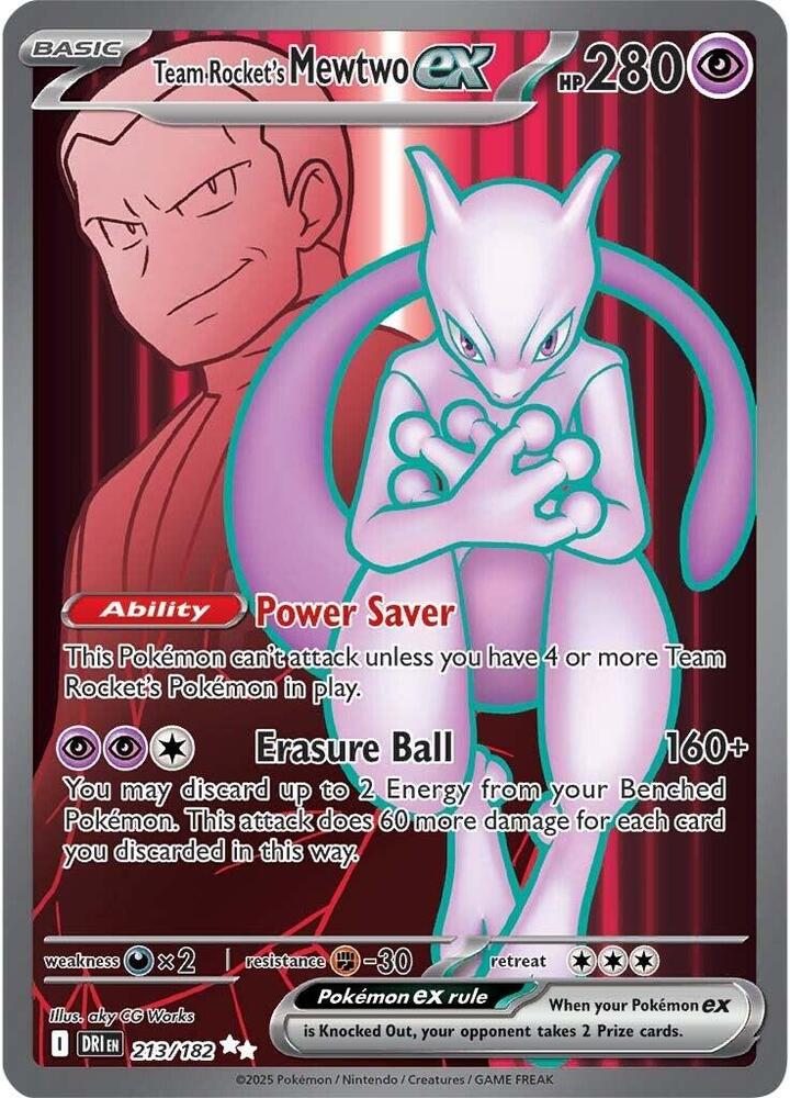 Team Rockets Mewtwo ex - 213/182 - Ultra Rare