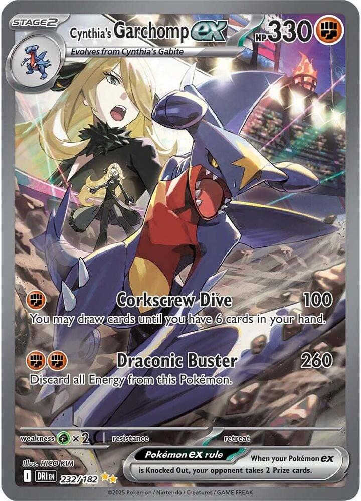 Cynthias Garchomp ex - 232/182 - Special Illustration Rare