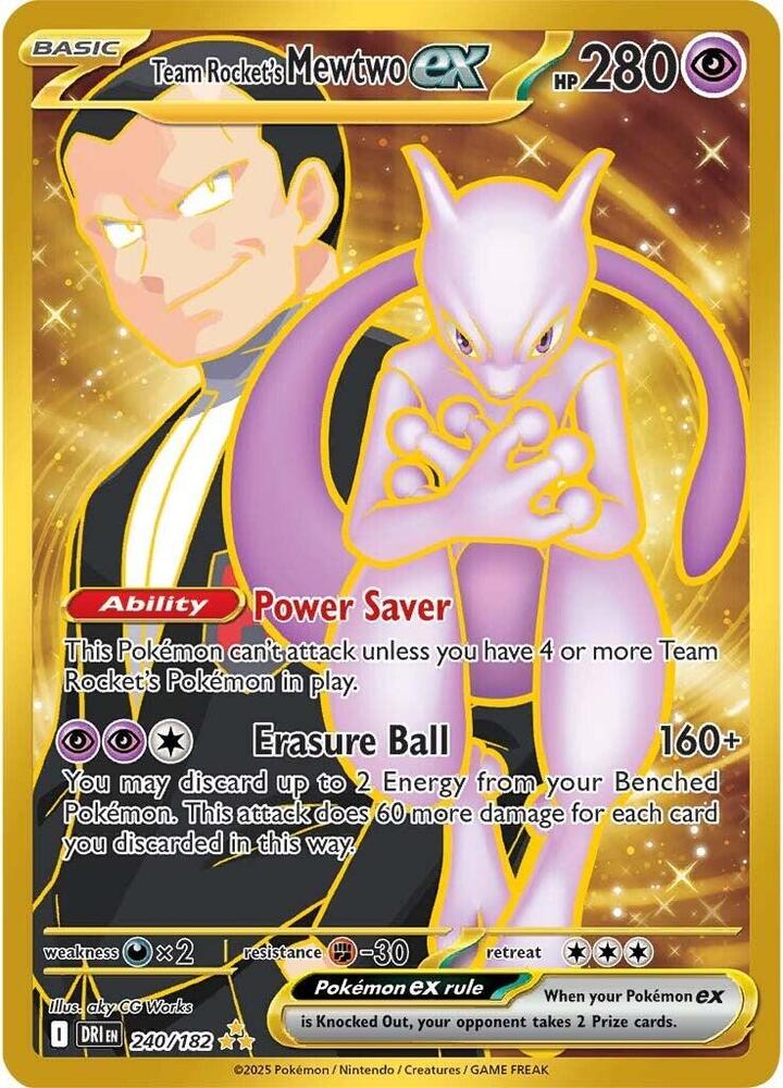 Team Rockets Mewtwo ex - 240/182 - Hyper Rare