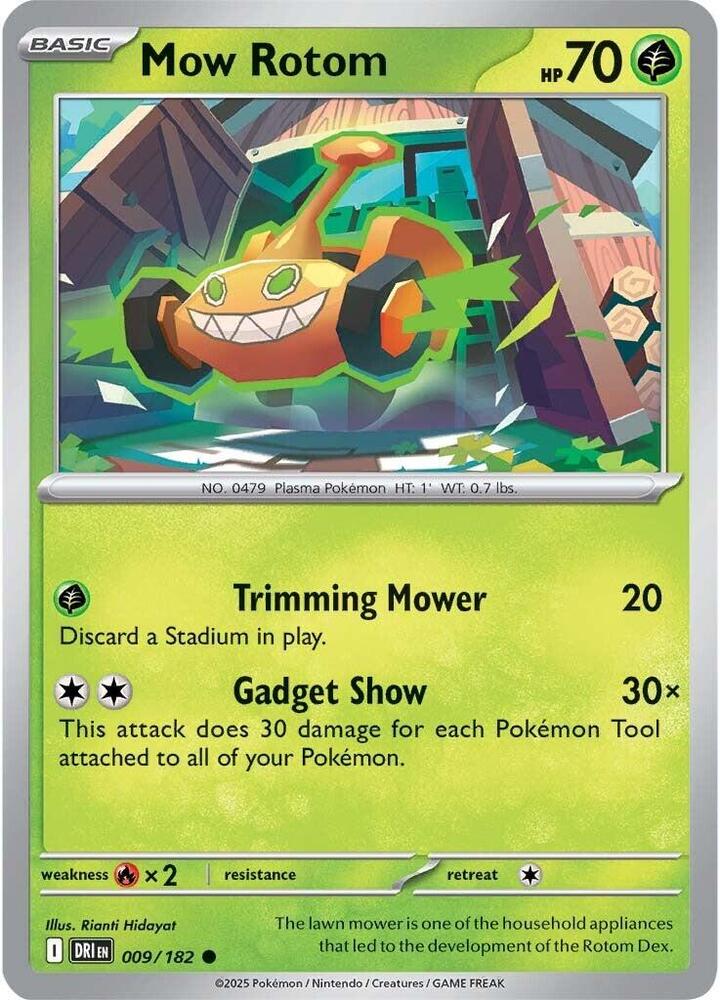 Mow Rotom - 009/182 - Common - Reverse Holo