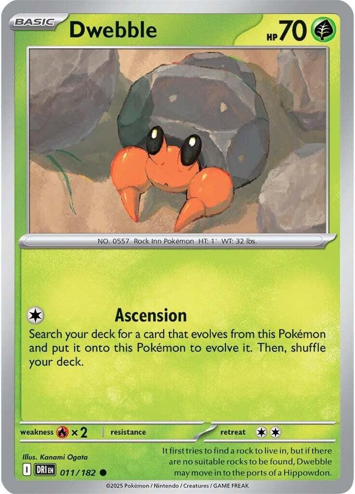 Dwebble - 011/182 - Common - Reverse Holo