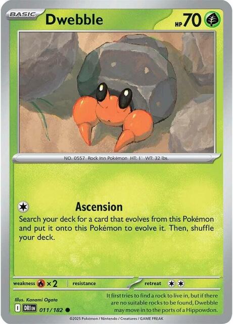 Dwebble - 011/182 - Common - Reverse Holo