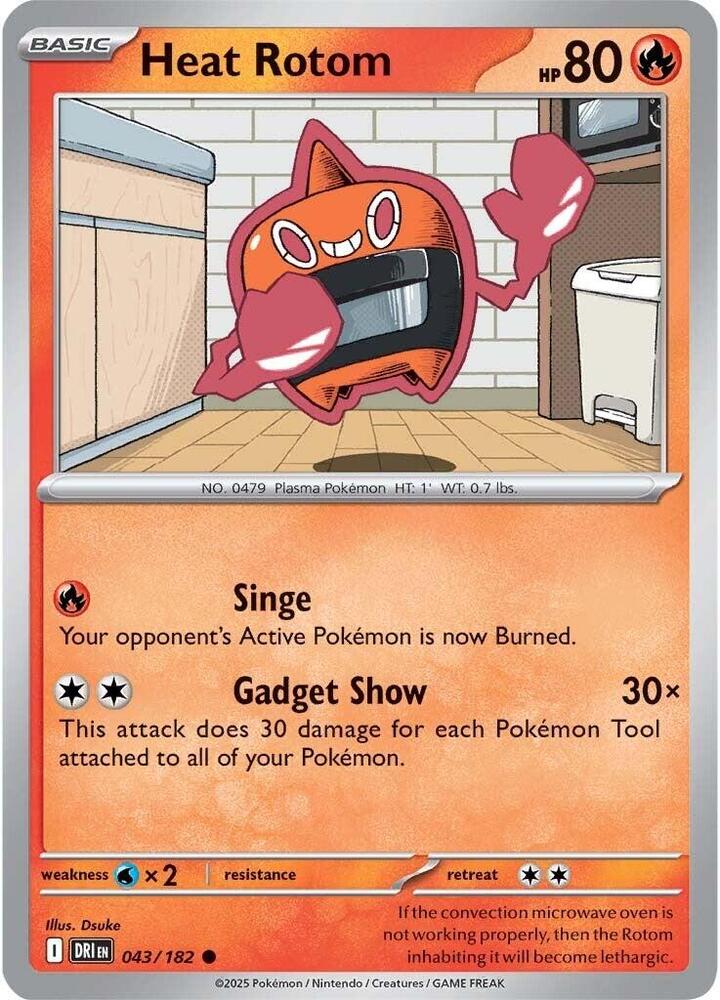 Heat Rotom - 043/182 - Common - Reverse Holo