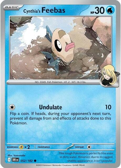 Cynthia's Feebas - 052/182 - Common - Reverse Holo