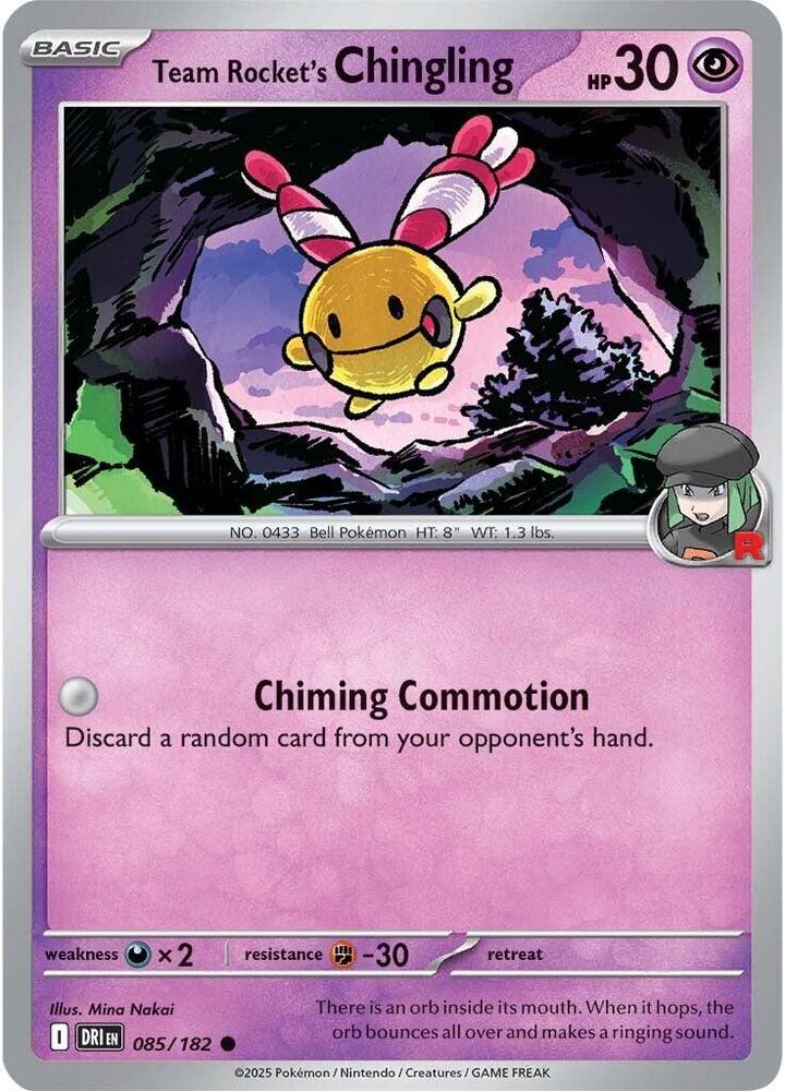 Team Rockets Chingling - 085/182 - Common - Reverse Holo