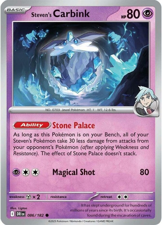 Steven's Carbink - 086/182 - Common - Reverse Holo - Near Mint | eBay