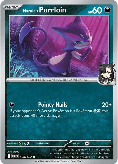 Marnie's Purrloin - 130/182 - Common - Reverse Holo