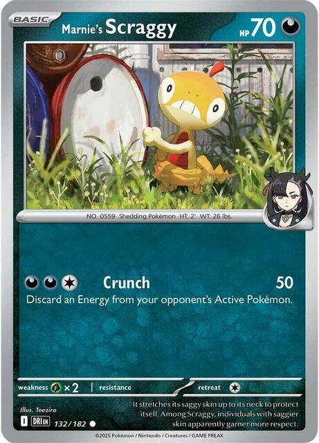 Marnie's Scraggy - 132/182 - Common - Reverse Holo