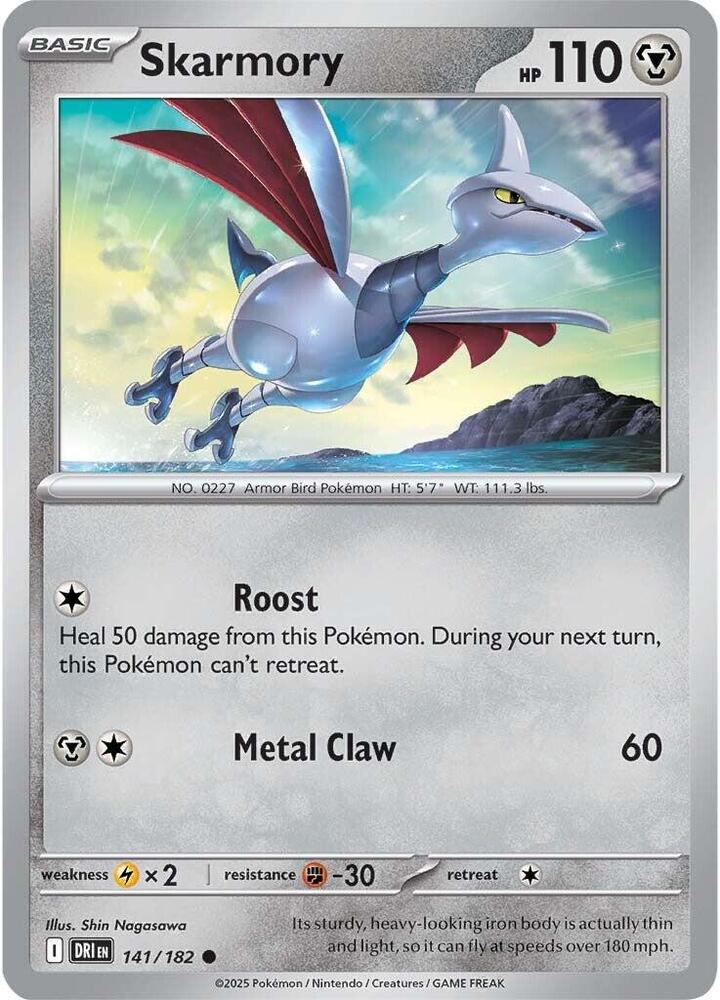 Skarmory - 141/182 - Common - Reverse Holo