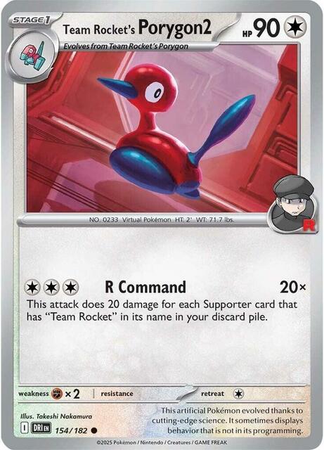 Team Rocket's Porygon2 - 154/182 - Common - Reverse Holo