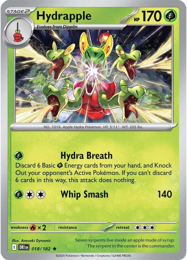 Hydrapple - 018/182 - Holo Rare - Reverse Holo