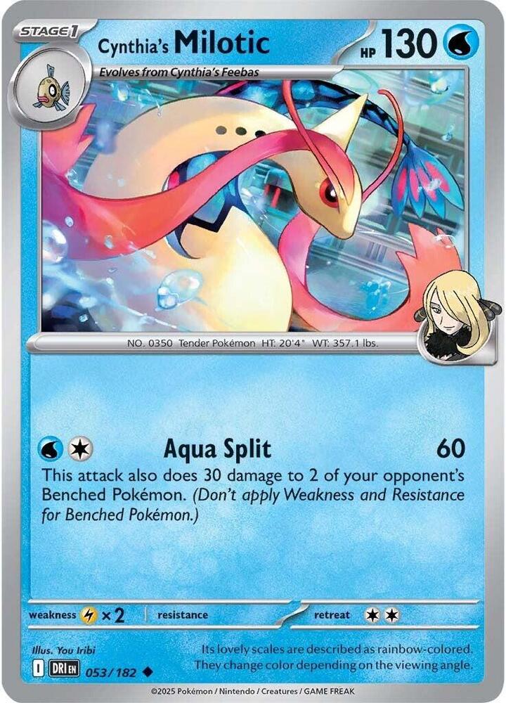Cynthias Milotic - 053/182 - Uncommon - Reverse Holo