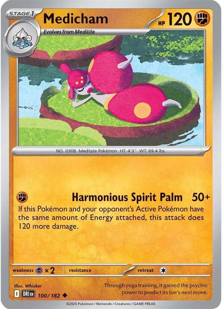 Medicham - 100/182 - Uncommon - Reverse Holo