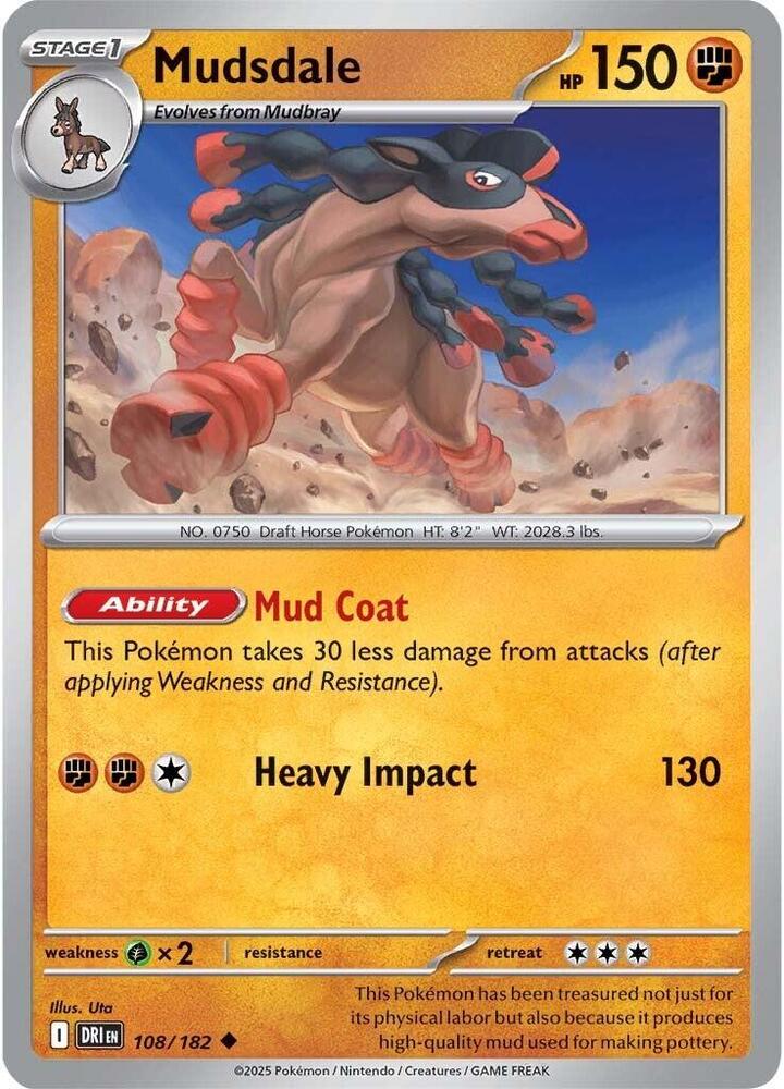 Mudsdale - 108/182 - Uncommon - Reverse Holo