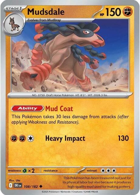 Mudsdale - 108/182 - Uncommon - Reverse Holo