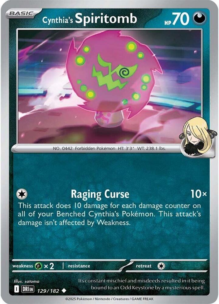 Cynthias Spiritomb - 129/182 - Uncommon - Reverse Holo