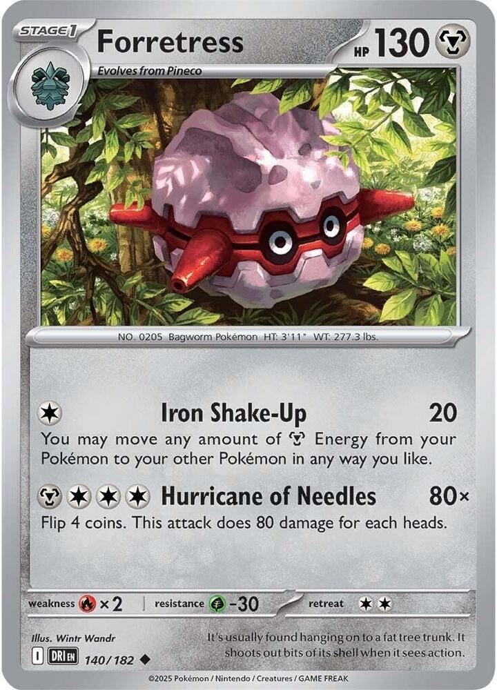 Forretress - 140/182 - Uncommon - Reverse Holo