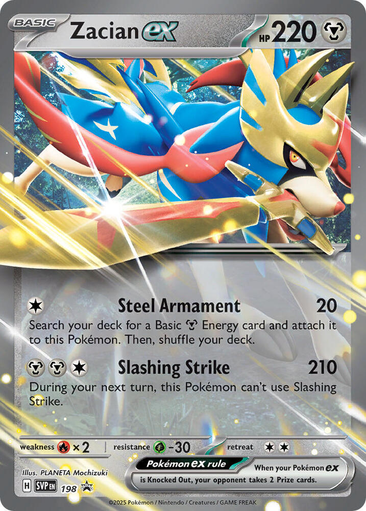 Zacian ex - SVP198 - SVP Black Star Promos