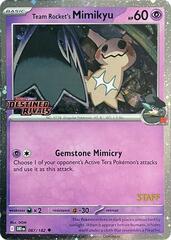 Team Rocket's Mimikyu - 087/182 - Prerelease Staff Promo - Holofoil