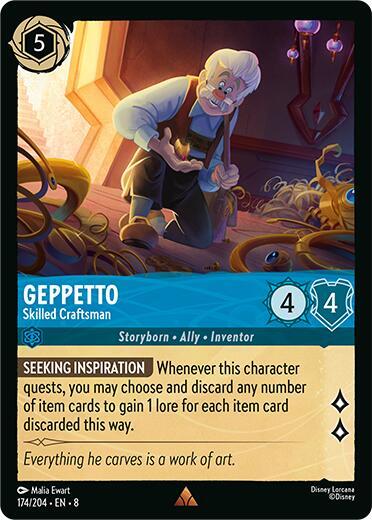 Geppetto - Skilled Craftsman - 174/204 - Rare - Cold Foil