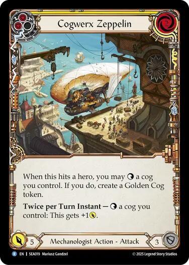 Cogwerx Zeppelin (Yellow) - Rainbow Foil
