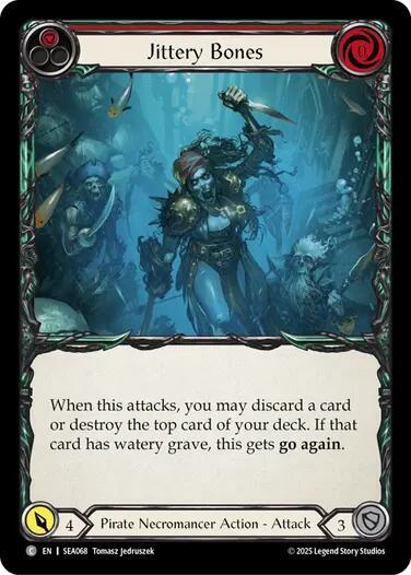 Jittery Bones (Red) - Rainbow Foil