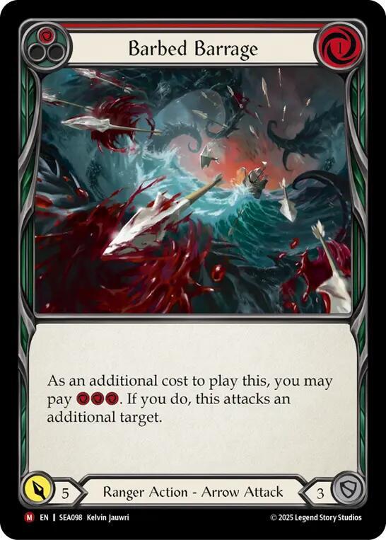 Barbed Barrage - Rainbow Foil