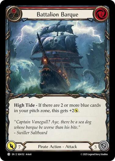 Battalion Barque (Red) - Rainbow Foil
