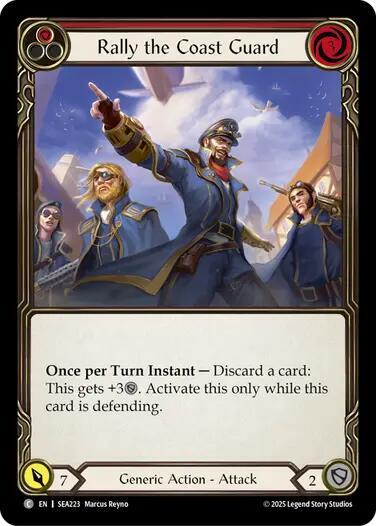 Rally the Coast Guard (Red) - Rainbow Foil