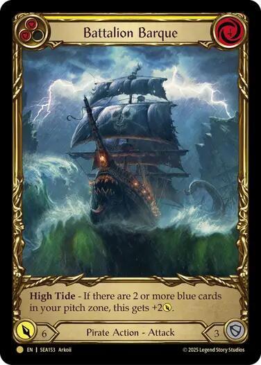 Battalion Barque (Yellow) (Treasure) - Cold Foil