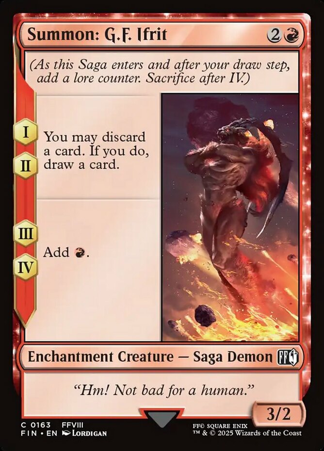MTG Secret Lair Ifrit/イフリート【Foil】英語版 EN Fury as Ifrit (FOIL) Unplayed NM MTG Final Fantasy Secret