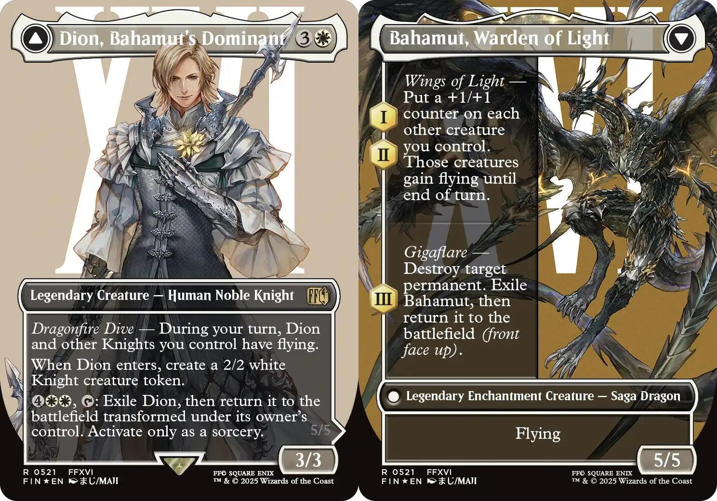 Dion, Bahamuts Dominant // Bahamut, Warden of Light - Surge Foil - Borderless