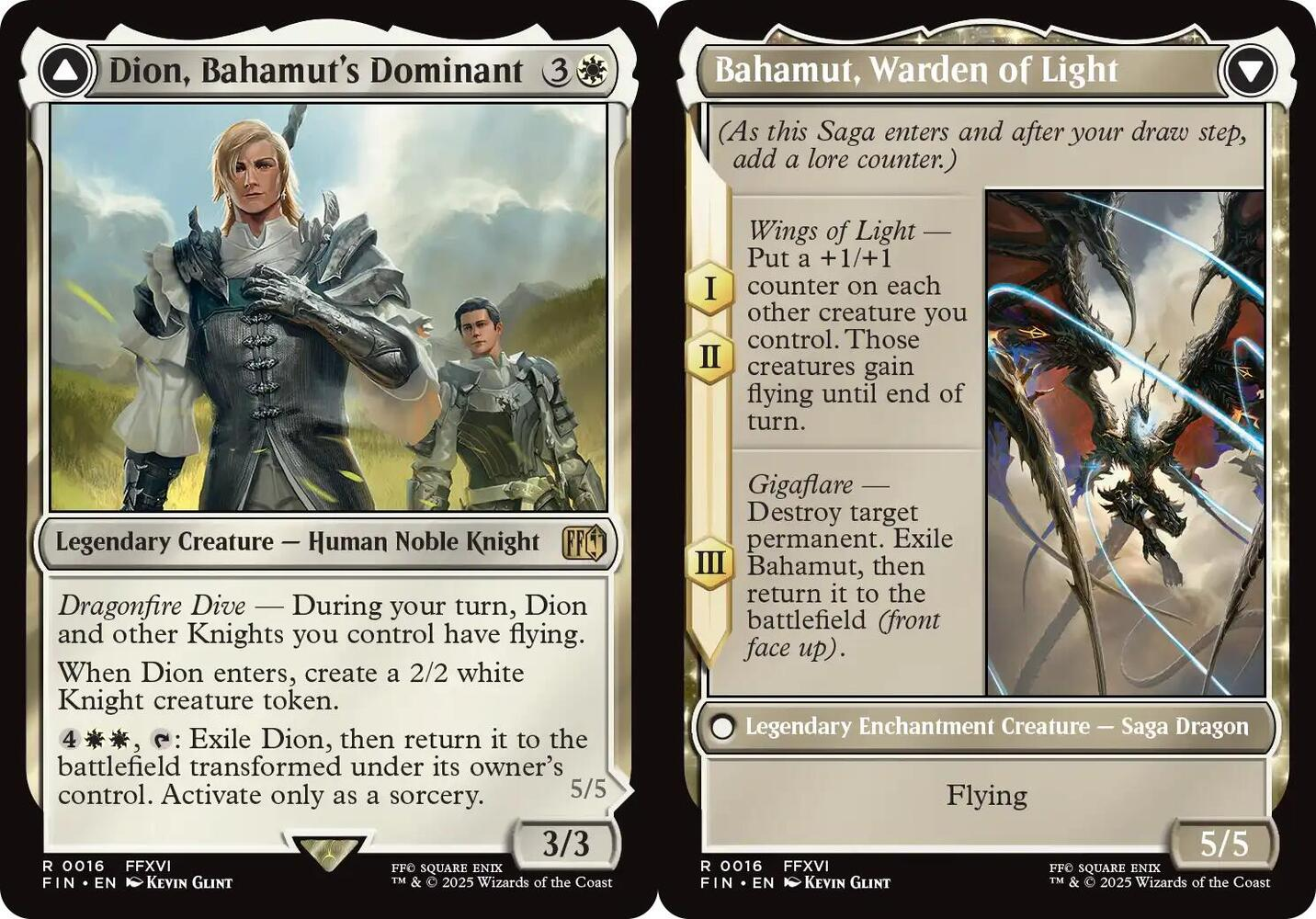 Dion, Bahamuts Dominant // Bahamut, Warden of Light - Foil